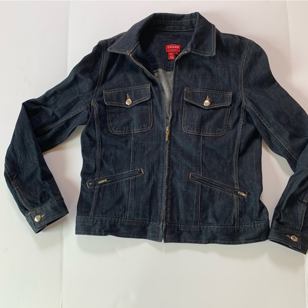 Chaps Denim Jacket zip front